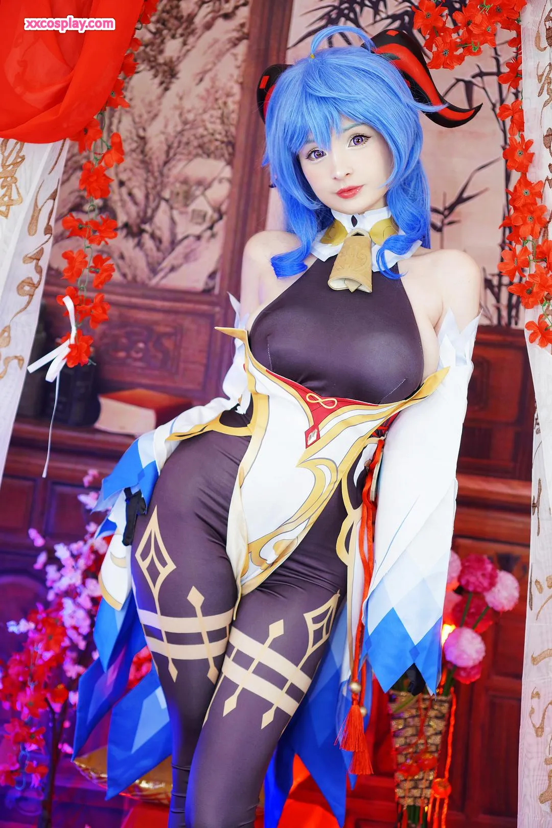 Hidori as Ganyu: Cow Print Gravure (Genshin Impact)